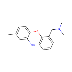 Cc1ccc(Oc2ccccc2CN(C)C)c(N)c1 ZINC000028570245