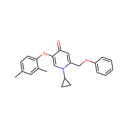 Cc1ccc(Oc2cn(C3CC3)c(COc3ccccc3)cc2=O)c(C)c1 ZINC000141720528