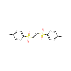 Cc1ccc(S(=O)(=O)C=CS(=O)(=O)c2ccc(C)cc2)cc1 ZINC000016954676