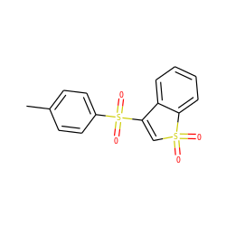 Cc1ccc(S(=O)(=O)C2=CS(=O)(=O)c3ccccc32)cc1 ZINC000006479841