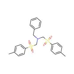 Cc1ccc(S(=O)(=O)CN(Cc2ccccc2)CS(=O)(=O)c2ccc(C)cc2)cc1 ZINC000015776492