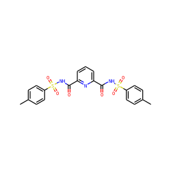 Cc1ccc(S(=O)(=O)NC(=O)c2cccc(C(=O)NS(=O)(=O)c3ccc(C)cc3)n2)cc1 ZINC000073162850