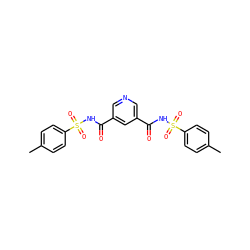 Cc1ccc(S(=O)(=O)NC(=O)c2cncc(C(=O)NS(=O)(=O)c3ccc(C)cc3)c2)cc1 ZINC000073161704