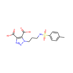 Cc1ccc(S(=O)(=O)NCCCn2nnc(C(=O)O)c2C(=O)O)cc1 ZINC000095597015