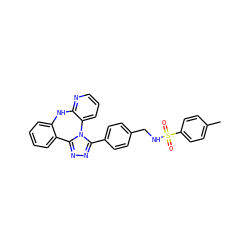 Cc1ccc(S(=O)(=O)NCc2ccc(-c3nnc4n3-c3cccnc3Nc3ccccc3-4)cc2)cc1 ZINC000096174051