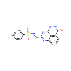Cc1ccc(S(=O)(=O)NCc2nc3cccc4c(=O)[nH][nH]c(n2)c34)cc1 ZINC000059281531