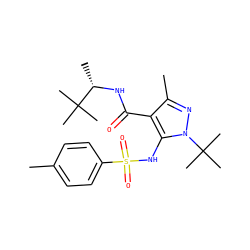 Cc1ccc(S(=O)(=O)Nc2c(C(=O)N[C@@H](C)C(C)(C)C)c(C)nn2C(C)(C)C)cc1 ZINC000073223368