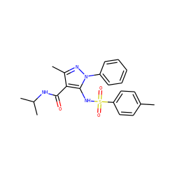 Cc1ccc(S(=O)(=O)Nc2c(C(=O)NC(C)C)c(C)nn2-c2ccccc2)cc1 ZINC000073165070