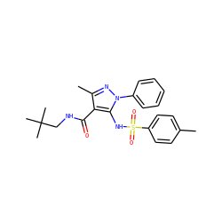 Cc1ccc(S(=O)(=O)Nc2c(C(=O)NCC(C)(C)C)c(C)nn2-c2ccccc2)cc1 ZINC000073142264