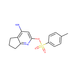 Cc1ccc(S(=O)(=O)Oc2cc(N)c3c(n2)CCC3)cc1 ZINC000022910859