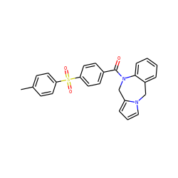 Cc1ccc(S(=O)(=O)c2ccc(C(=O)N3Cc4cccn4Cc4ccccc43)cc2)cc1 ZINC000028526571