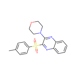 Cc1ccc(S(=O)(=O)c2nc3ccccc3nc2N2CCOCC2)cc1 ZINC000169324540