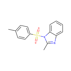 Cc1ccc(S(=O)(=O)n2c(C)nc3ccccc32)cc1 ZINC000000209841