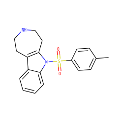Cc1ccc(S(=O)(=O)n2c3c(c4ccccc42)CCNCC3)cc1 ZINC000040934233