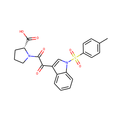 Cc1ccc(S(=O)(=O)n2cc(C(=O)C(=O)N3CCC[C@@H]3C(=O)O)c3ccccc32)cc1 ZINC000103271259