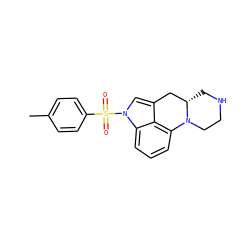 Cc1ccc(S(=O)(=O)n2cc3c4c(cccc42)N2CCNC[C@H]2C3)cc1 ZINC000118362910