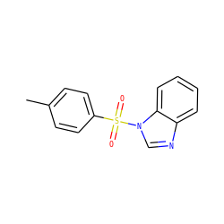 Cc1ccc(S(=O)(=O)n2cnc3ccccc32)cc1 ZINC000000190512