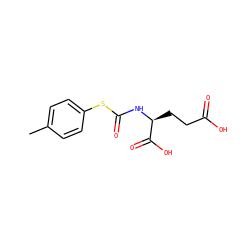 Cc1ccc(SC(=O)N[C@@H](CCC(=O)O)C(=O)O)cc1 ZINC000013795341