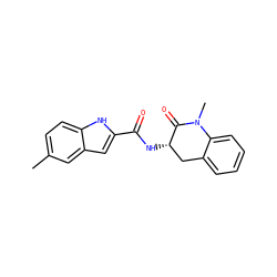Cc1ccc2[nH]c(C(=O)N[C@H]3Cc4ccccc4N(C)C3=O)cc2c1 ZINC000013587897