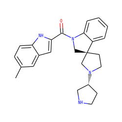 Cc1ccc2[nH]c(C(=O)N3C[C@]4(CCN([C@@H]5CCNC5)C4)c4ccccc43)cc2c1 ZINC000073224753