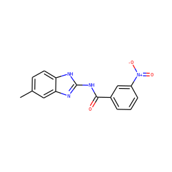 Cc1ccc2[nH]c(NC(=O)c3cccc([N+](=O)[O-])c3)nc2c1 ZINC000036184955