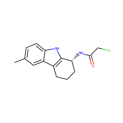 Cc1ccc2[nH]c3c(c2c1)CCC[C@H]3NC(=O)CCl ZINC000000287016