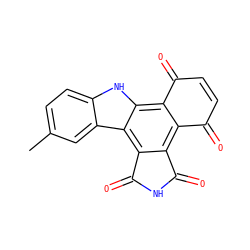 Cc1ccc2[nH]c3c4c(=O)ccc(=O)c4c4c(=O)[nH]c(=O)c4c3c2c1 ZINC000028710881