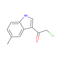 Cc1ccc2[nH]cc(C(=O)CCl)c2c1 ZINC000004384212