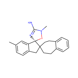 Cc1ccc2c(c1)[C@]1(N=C(N)N(C)O1)C1(CCc3ccccc3CC1)C2 ZINC000201260998