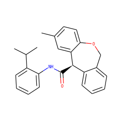 Cc1ccc2c(c1)[C@H](C(=O)Nc1ccccc1C(C)C)c1ccccc1CO2 ZINC000013735176