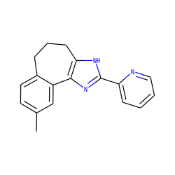 Cc1ccc2c(c1)-c1nc(-c3ccccn3)[nH]c1CCC2 ZINC000013440067