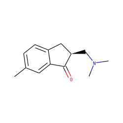 Cc1ccc2c(c1)C(=O)[C@H](CN(C)C)C2 ZINC000039105232