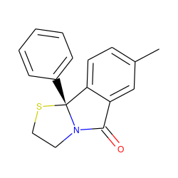 Cc1ccc2c(c1)C(=O)N1CCS[C@]21c1ccccc1 ZINC000006522932