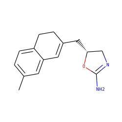 Cc1ccc2c(c1)C=C(C[C@@H]1CN=C(N)O1)CC2 ZINC000013862080