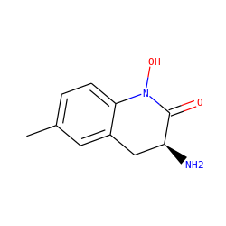 Cc1ccc2c(c1)C[C@H](N)C(=O)N2O ZINC000084654798