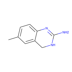 Cc1ccc2c(c1)CNC(N)=N2 ZINC000029131434