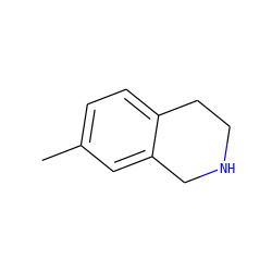 Cc1ccc2c(c1)CNCC2 ZINC000005815118