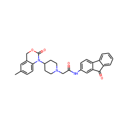 Cc1ccc2c(c1)COC(=O)N2C1CCN(CC(=O)Nc2ccc3c(c2)C(=O)c2ccccc2-3)CC1 ZINC000013612748