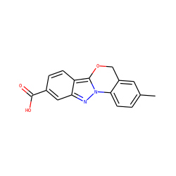 Cc1ccc2c(c1)COc1c3ccc(C(=O)O)cc3nn1-2 ZINC000015937576