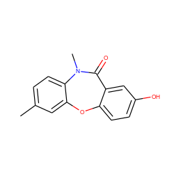 Cc1ccc2c(c1)Oc1ccc(O)cc1C(=O)N2C ZINC000006522949