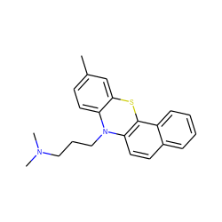 Cc1ccc2c(c1)Sc1c(ccc3ccccc13)N2CCCN(C)C ZINC000001608876