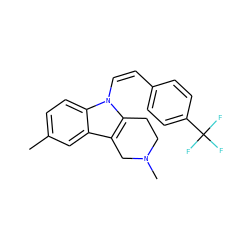 Cc1ccc2c(c1)c1c(n2/C=C\c2ccc(C(F)(F)F)cc2)CCN(C)C1 ZINC000045350648