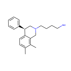 Cc1ccc2c(c1C)CN(CCCCN)C[C@@H]2c1ccccc1 ZINC000038156048