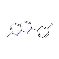 Cc1ccc2ccc(-c3cccc(Br)c3)nc2n1 ZINC000028826049