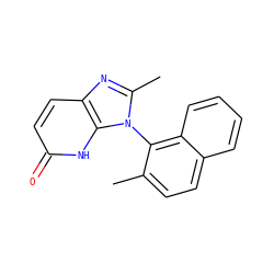 Cc1ccc2ccccc2c1-n1c(C)nc2ccc(=O)[nH]c21 ZINC000118270304
