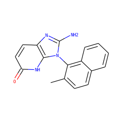 Cc1ccc2ccccc2c1-n1c(N)nc2ccc(=O)[nH]c21 ZINC000118267744