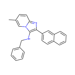 Cc1ccc2nc(-c3ccc4ccccc4c3)c(NCc3ccccc3)n2c1 ZINC000038345343