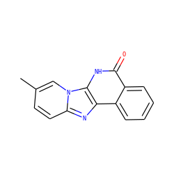 Cc1ccc2nc3c4ccccc4c(=O)[nH]c3n2c1 ZINC000045349769