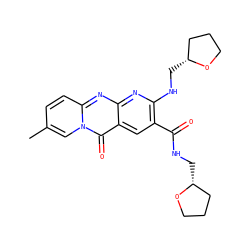 Cc1ccc2nc3nc(NC[C@@H]4CCCO4)c(C(=O)NC[C@@H]4CCCO4)cc3c(=O)n2c1 ZINC000019234380