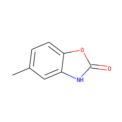 Cc1ccc2oc(=O)[nH]c2c1 ZINC000000163634